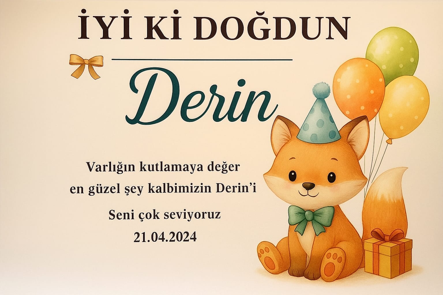 Ankara Doğum Günü Afişi & Karşılama Panosu - Ankara Reklamcı Görsel 8