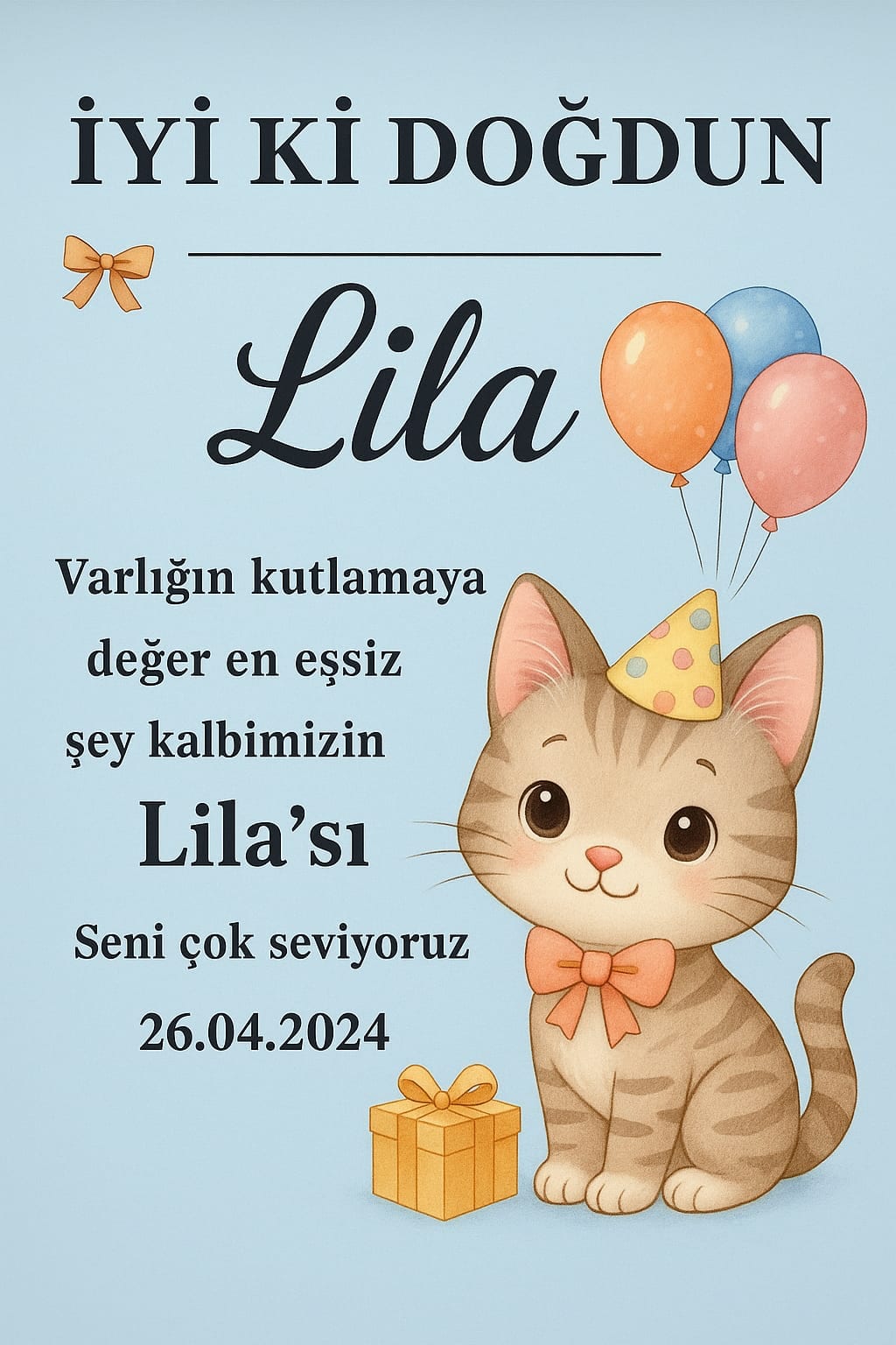 Ankara Doğum Günü Afişi & Karşılama Panosu - Ankara Reklamcı Görsel 10